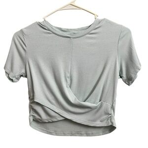All in Motion Green Asymmetrical Crop T-Shirt
